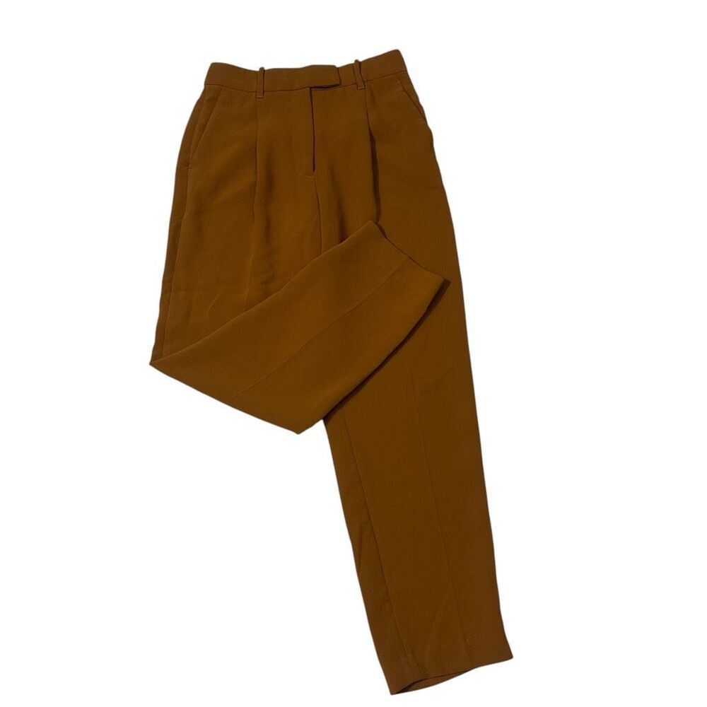 Aritzia Cropped Ankle Pants in Rich Brown